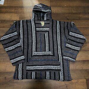 Baja Joe Hoodie Adult Unisex Medium Surf Pullover Hippie Grunge Poncho Skater KG